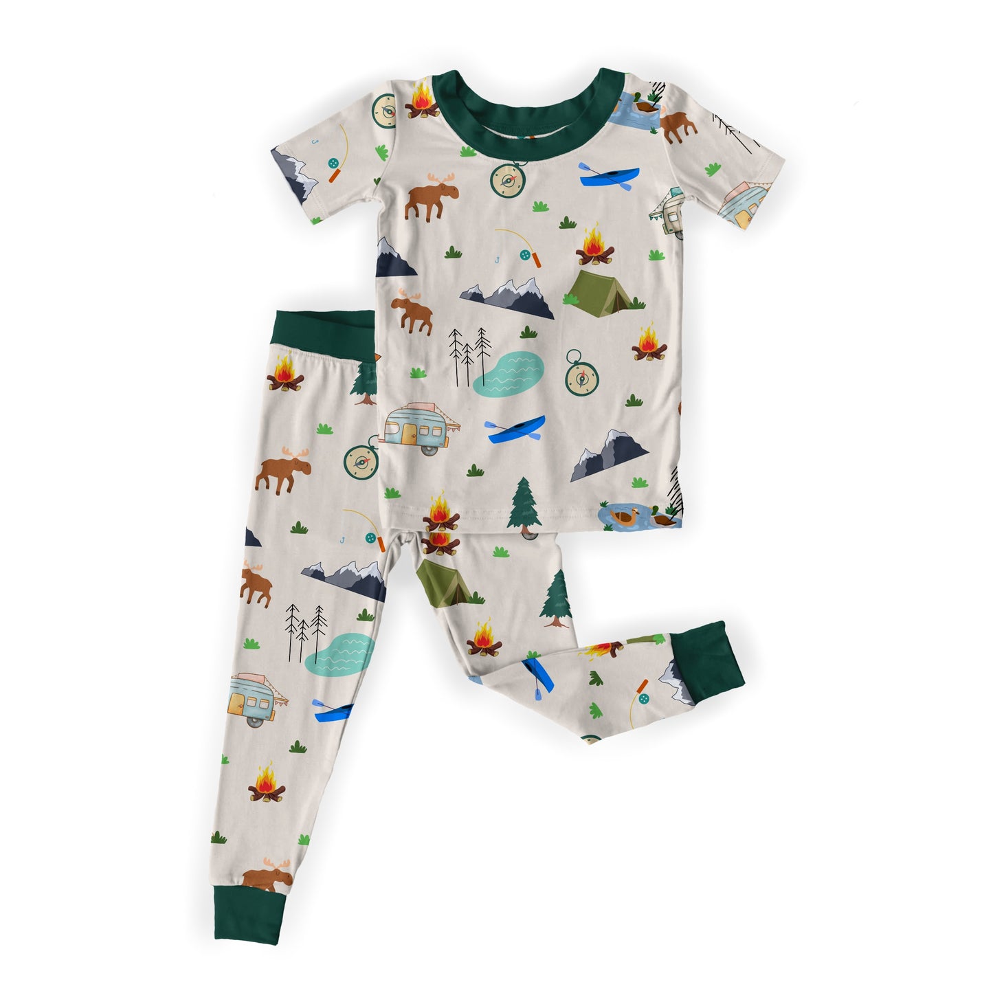 Happy Camping - Two Piece, Short Sleeve Set